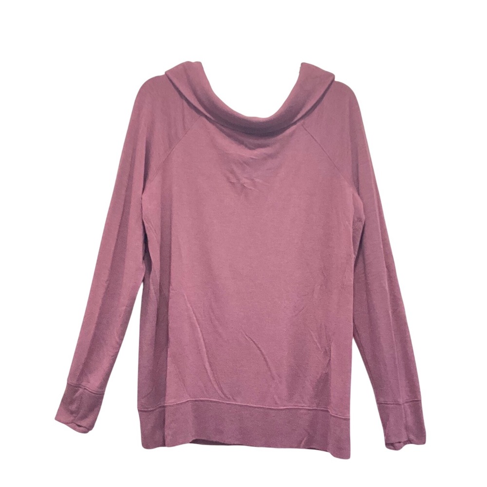 Athleta Studio Barre II Sweatshirt Cowl Neck Thumb Holes Soft Stretch Size M